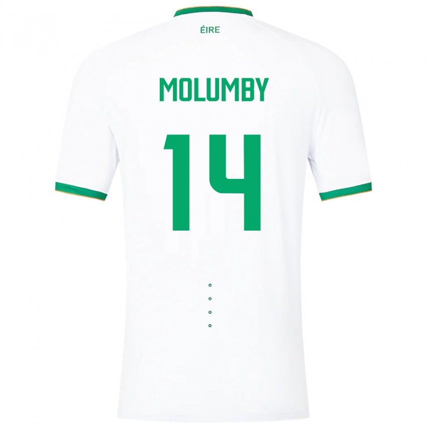 Niño Camiseta Irlanda Jayson Molumby #14 Blanco 2ª Equipación 24-26 La Camisa México