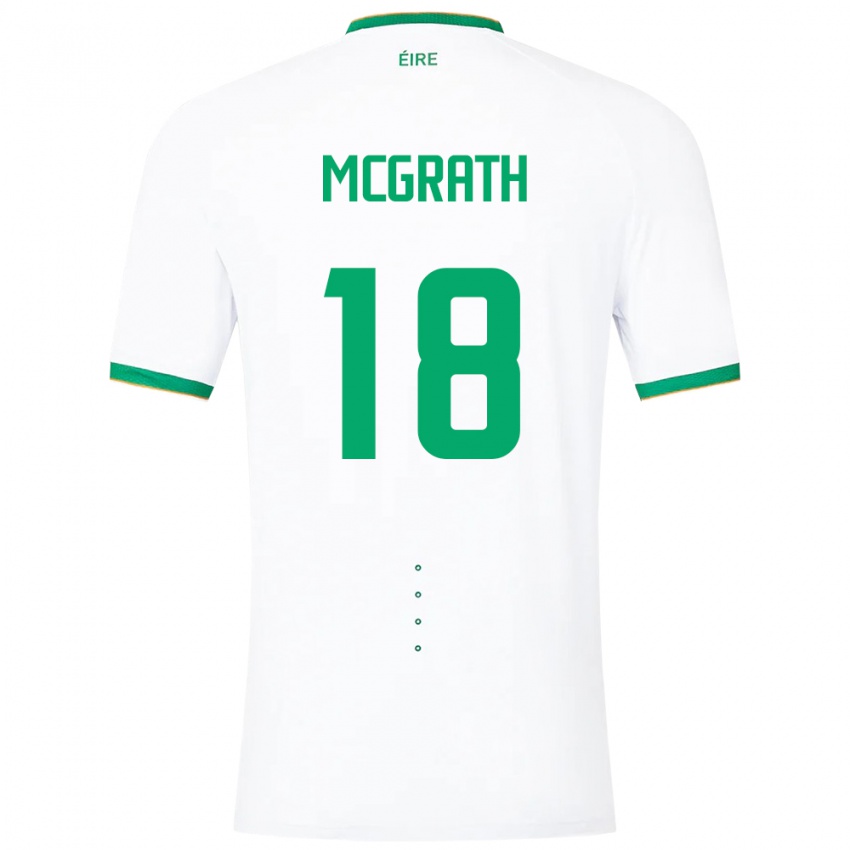 Niño Camiseta Irlanda Jamie Mcgrath #18 Blanco 2ª Equipación 24-26 La Camisa México