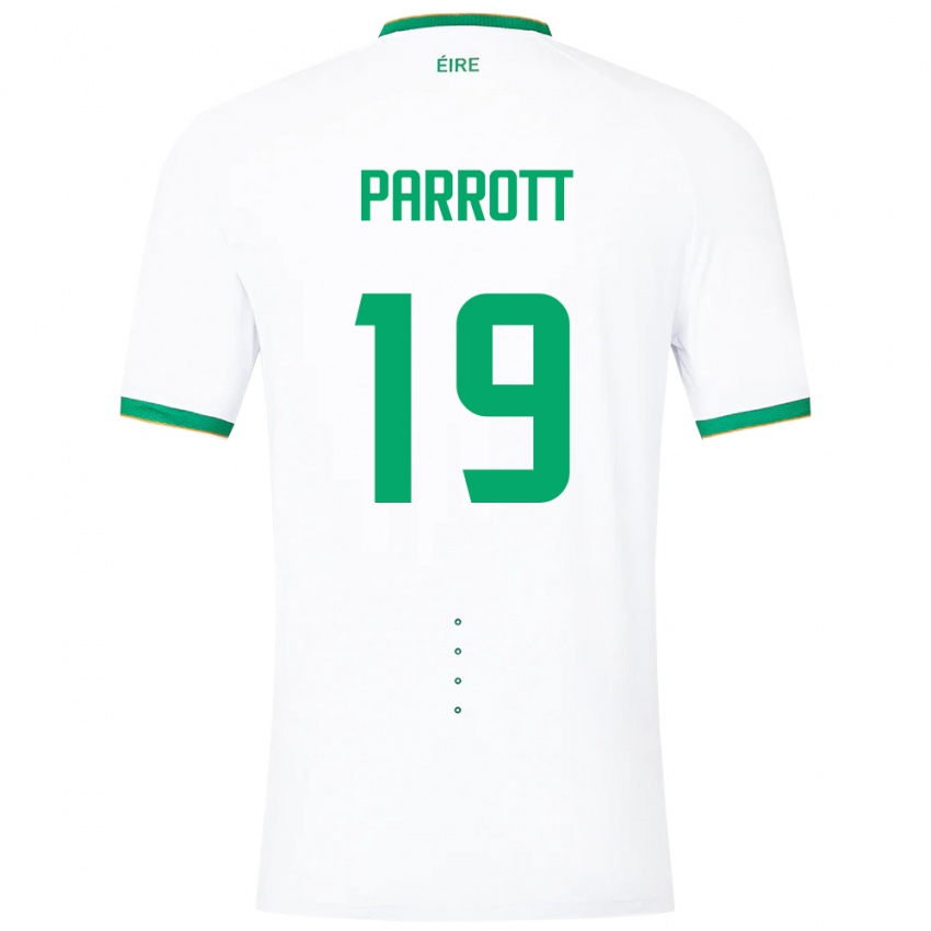 Niño Camiseta Irlanda Troy Parrott #19 Blanco 2ª Equipación 24-26 La Camisa México