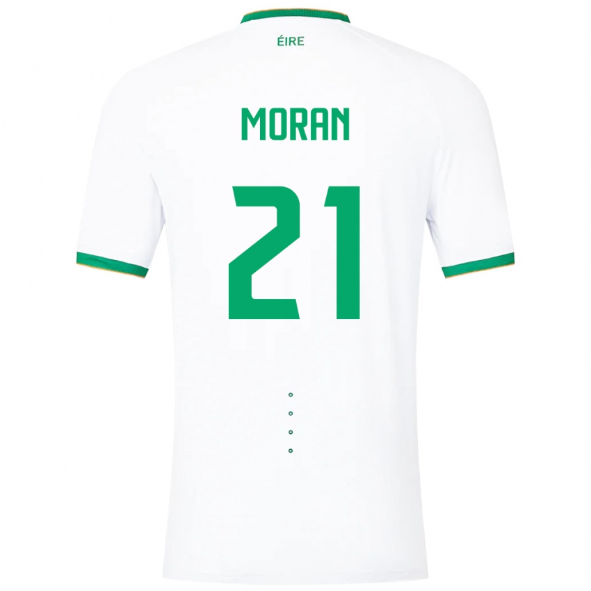 Niño Camiseta Irlanda Andy Moran #21 Blanco 2ª Equipación 24-26 La Camisa México