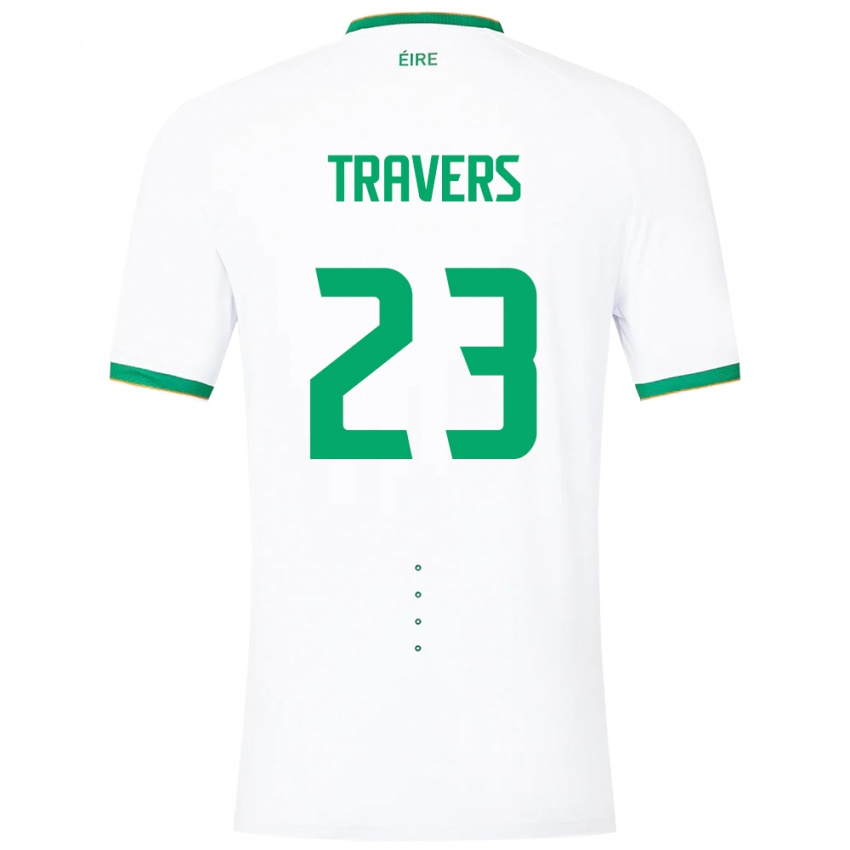 Niño Camiseta Irlanda Mark Travers #23 Blanco 2ª Equipación 24-26 La Camisa México