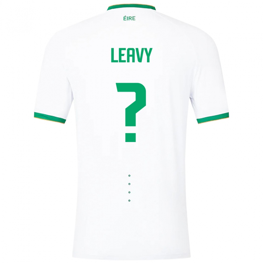 Niño Camiseta Irlanda Kian Leavy #0 Blanco 2ª Equipación 24-26 La Camisa México