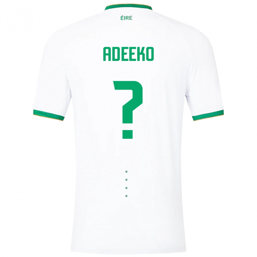 Niño Camiseta Irlanda Baba Adeeko #0 Blanco 2ª Equipación 24-26 La Camisa México