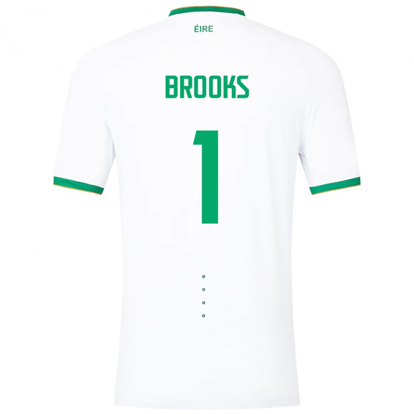 Niño Camiseta Irlanda Tiernan Brooks #1 Blanco 2ª Equipación 24-26 La Camisa México