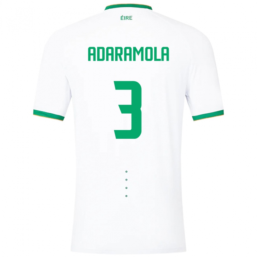 Niño Camiseta Irlanda Tayo Adaramola #3 Blanco 2ª Equipación 24-26 La Camisa México