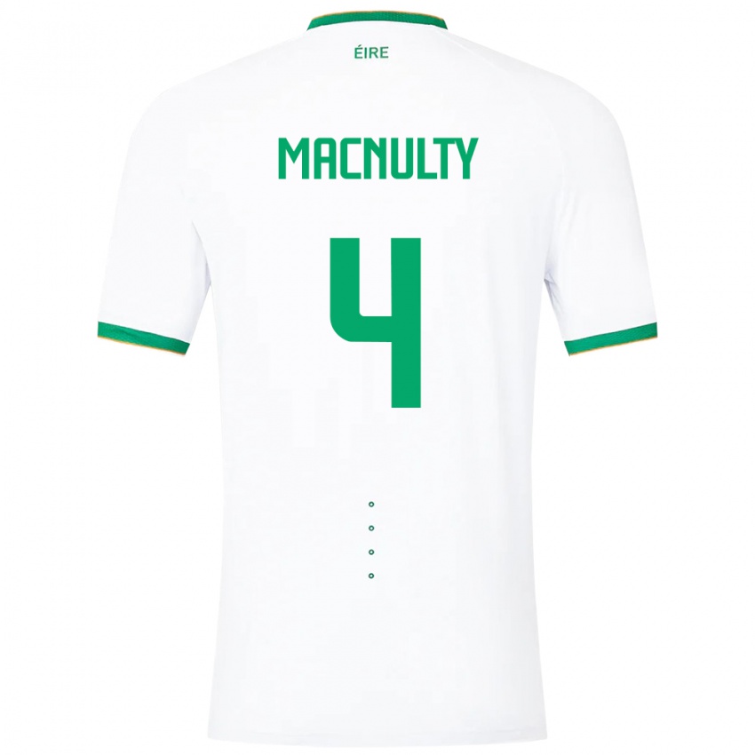Niño Camiseta Irlanda Anselmo García Macnulty #4 Blanco 2ª Equipación 24-26 La Camisa México