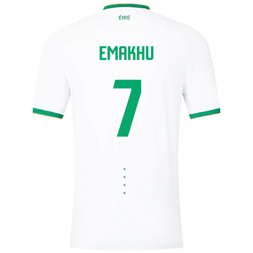 Niño Camiseta Irlanda Aidomo Emakhu #7 Blanco 2ª Equipación 24-26 La Camisa México