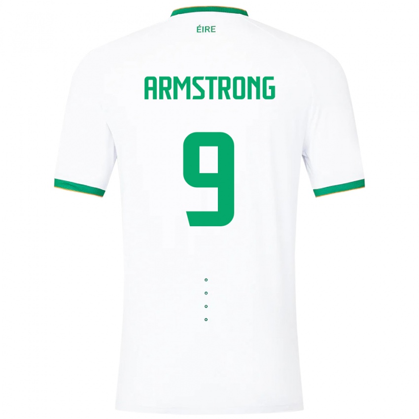 Niño Camiseta Irlanda Sinclair Armstrong #9 Blanco 2ª Equipación 24-26 La Camisa México