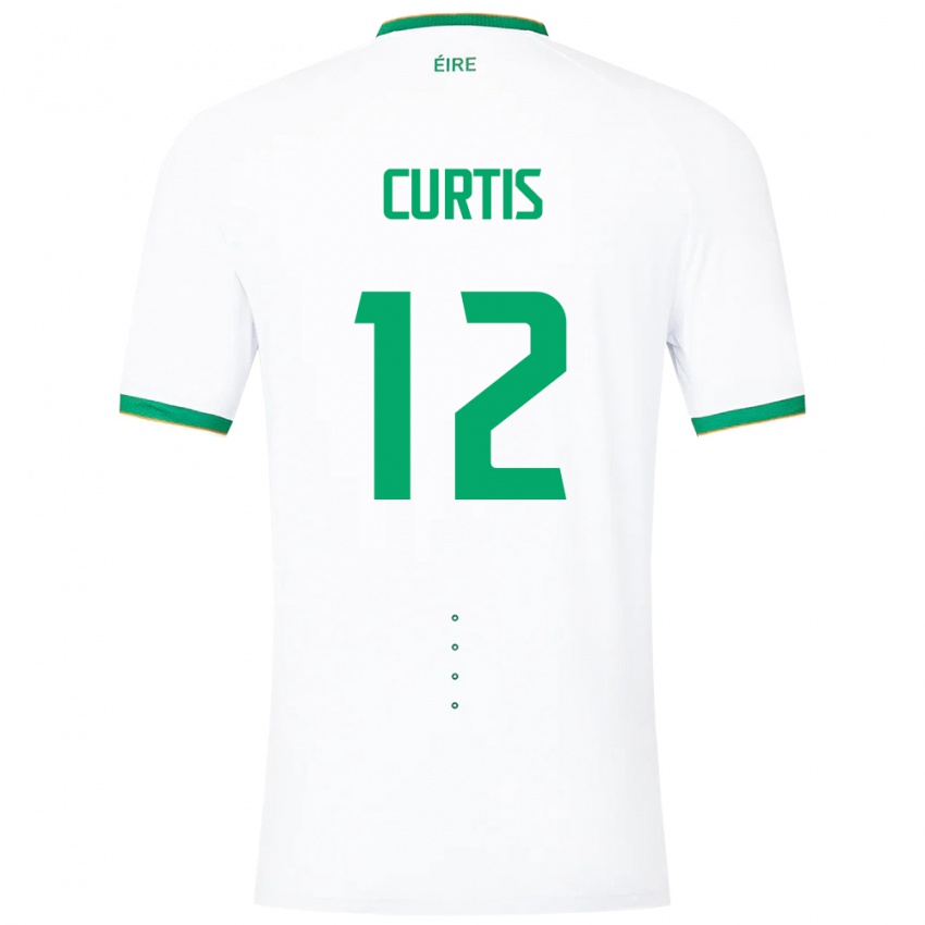 Niño Camiseta Irlanda Sam Curtis #12 Blanco 2ª Equipación 24-26 La Camisa México