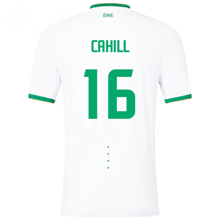 Niño Camiseta Irlanda Killian Cahill #16 Blanco 2ª Equipación 24-26 La Camisa México