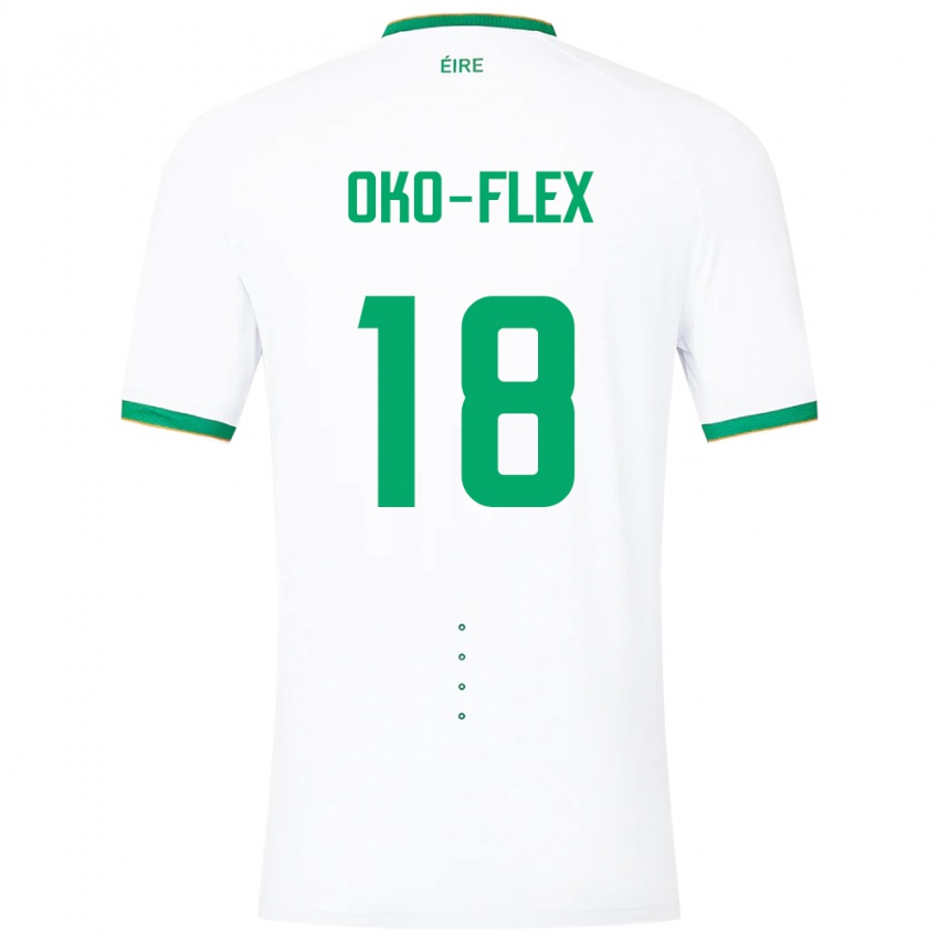 Niño Camiseta Irlanda Armstrong Oko-Flex #18 Blanco 2ª Equipación 24-26 La Camisa México