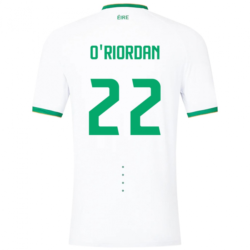 Niño Camiseta Irlanda Connor O'riordan #22 Blanco 2ª Equipación 24-26 La Camisa México