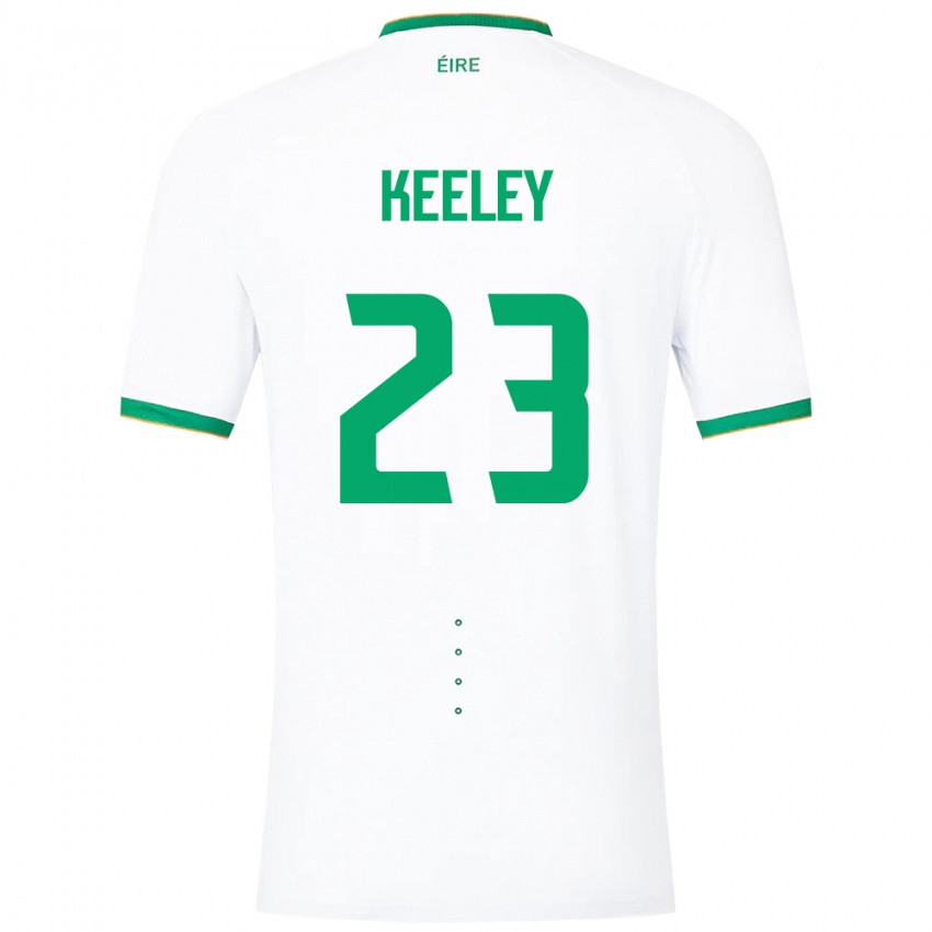 Niño Camiseta Irlanda Josh Keeley #23 Blanco 2ª Equipación 24-26 La Camisa México