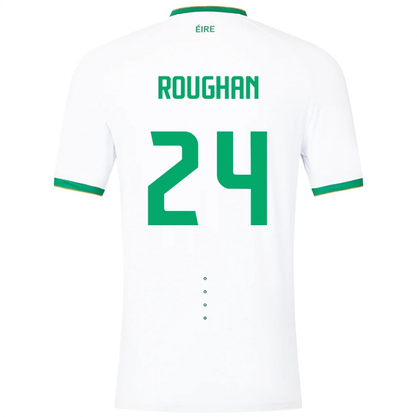 Niño Camiseta Irlanda Sean Roughan #24 Blanco 2ª Equipación 24-26 La Camisa México