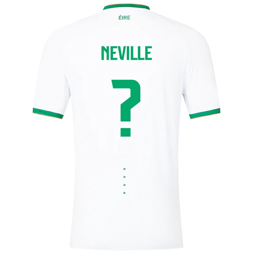 Niño Camiseta Irlanda Harvey Neville #0 Blanco 2ª Equipación 24-26 La Camisa México