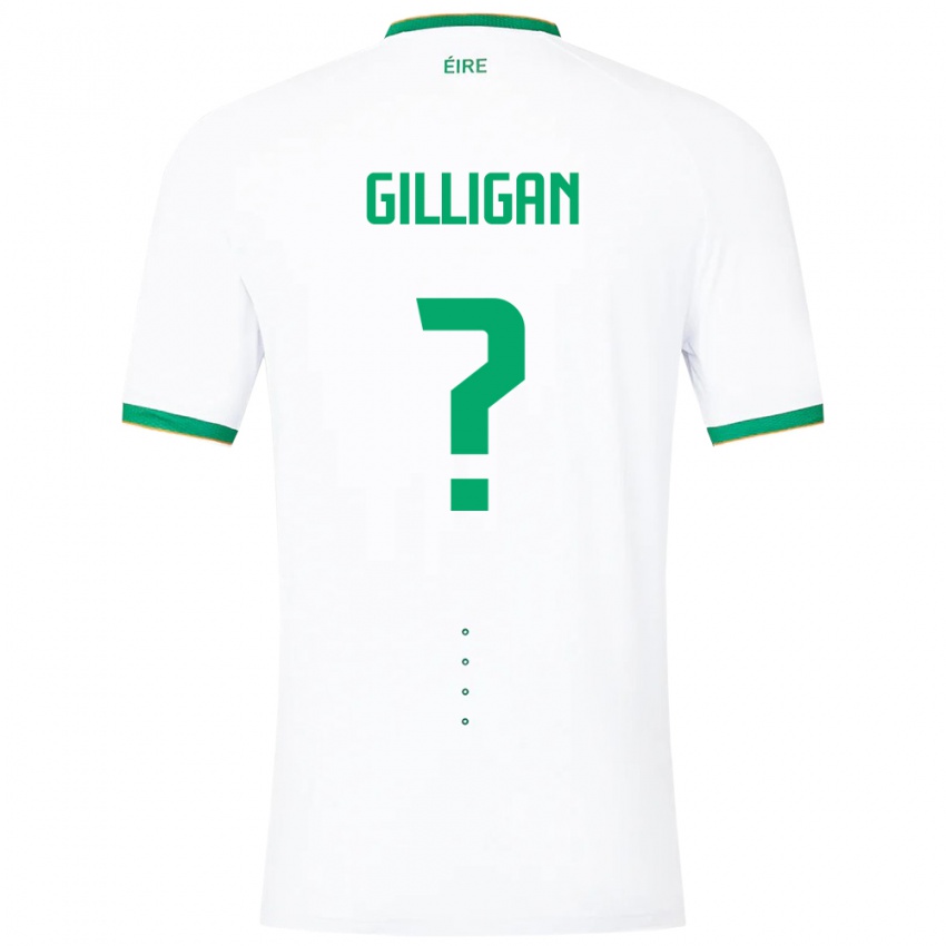 Niño Camiseta Irlanda Ciaran Gilligan #0 Blanco 2ª Equipación 24-26 La Camisa México