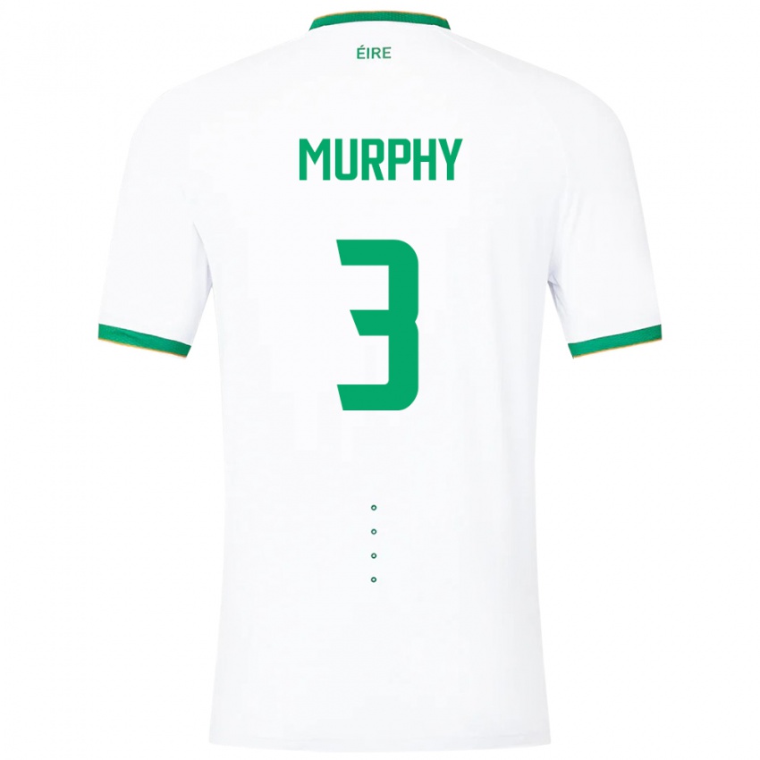 Niño Camiseta Irlanda Alex Murphy #3 Blanco 2ª Equipación 24-26 La Camisa México