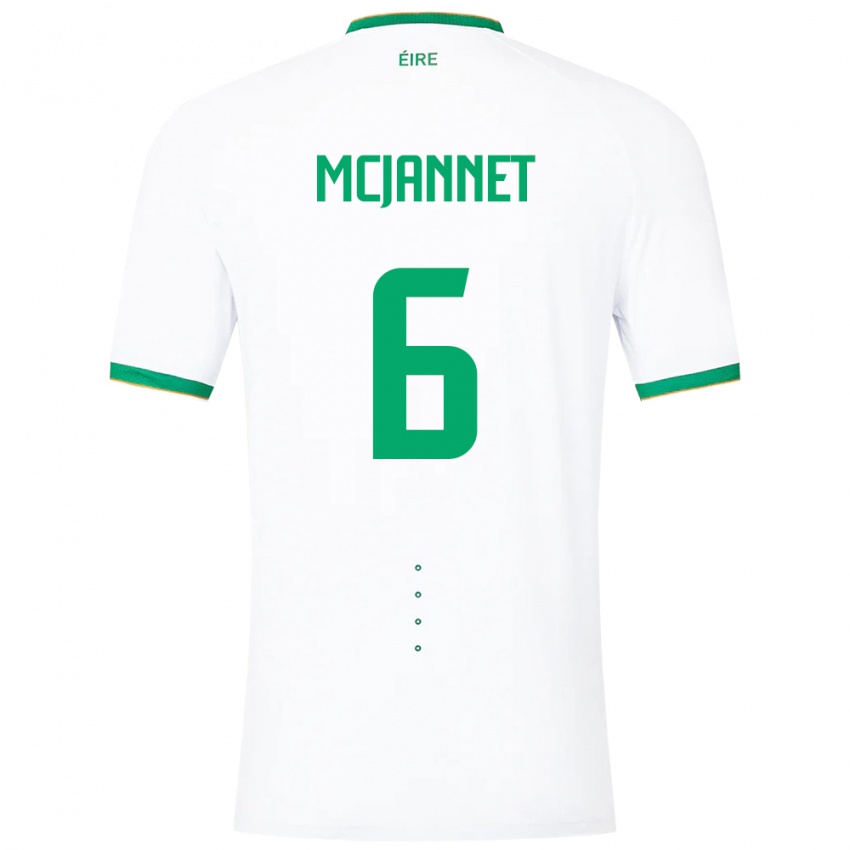 Niño Camiseta Irlanda Ed Mcjannet #6 Blanco 2ª Equipación 24-26 La Camisa México