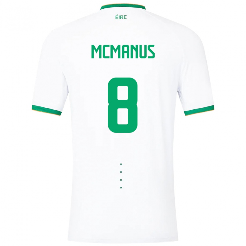 Niño Camiseta Irlanda James Mcmanus #8 Blanco 2ª Equipación 24-26 La Camisa México