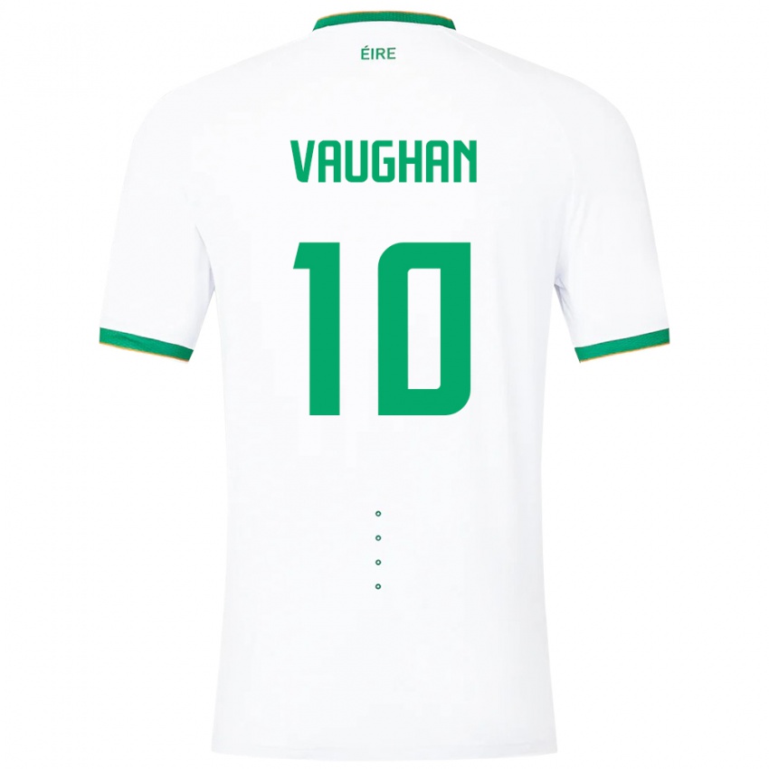 Niño Camiseta Irlanda Harry Vaughan #10 Blanco 2ª Equipación 24-26 La Camisa México