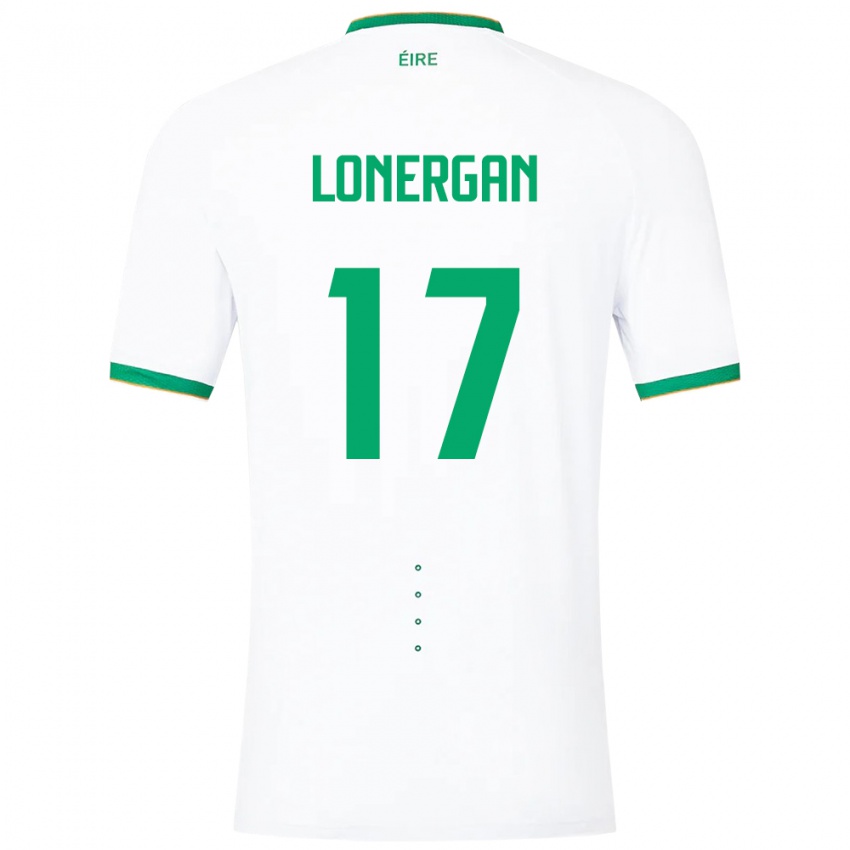 Niño Camiseta Irlanda Tom Lonergan #17 Blanco 2ª Equipación 24-26 La Camisa México