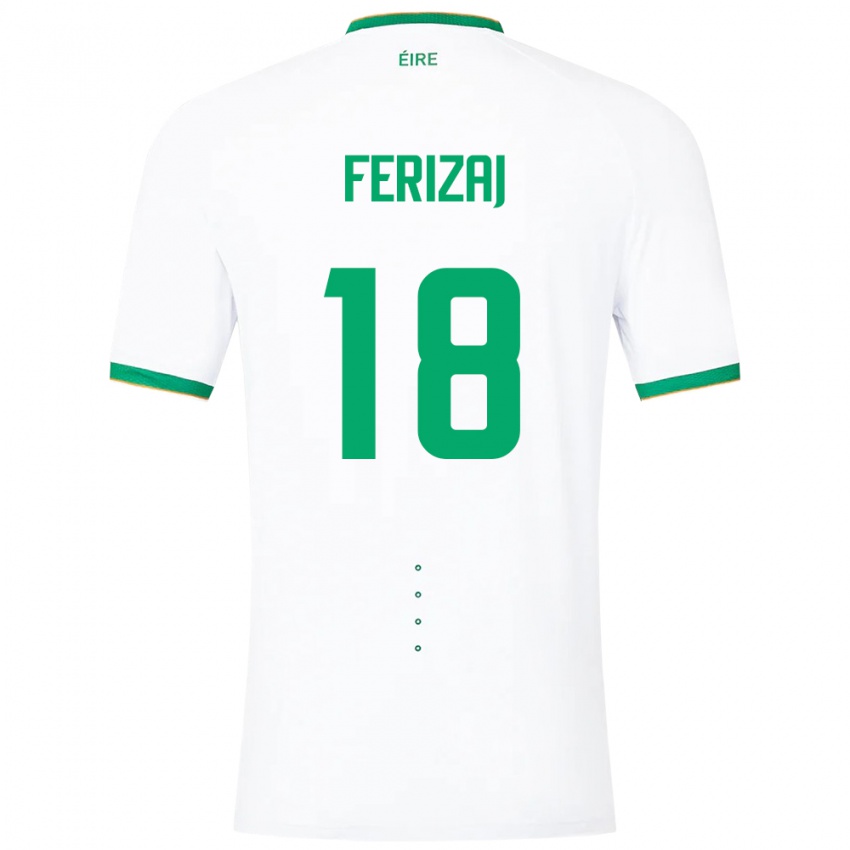 Niño Camiseta Irlanda Justin Ferizaj #18 Blanco 2ª Equipación 24-26 La Camisa México