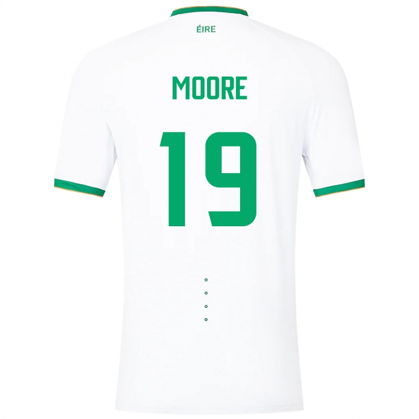 Niño Camiseta Irlanda Sean Moore #19 Blanco 2ª Equipación 24-26 La Camisa México