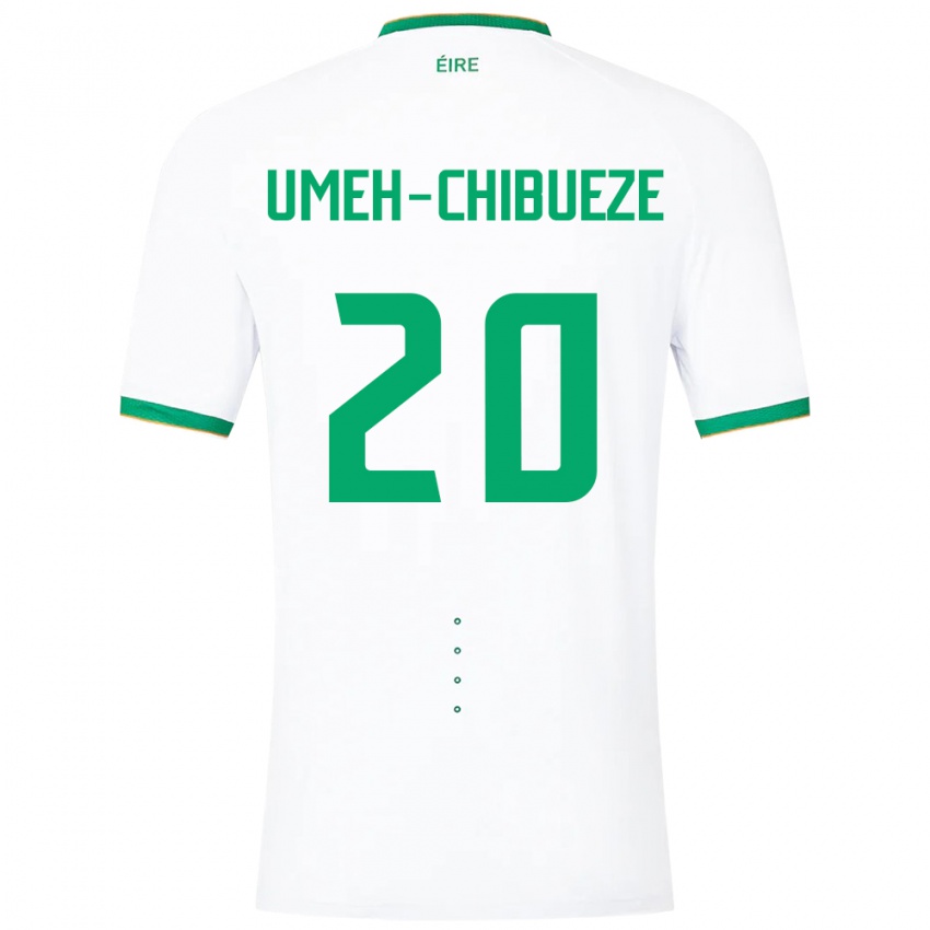 Niño Camiseta Irlanda Franco Umeh-Chibueze #20 Blanco 2ª Equipación 24-26 La Camisa México