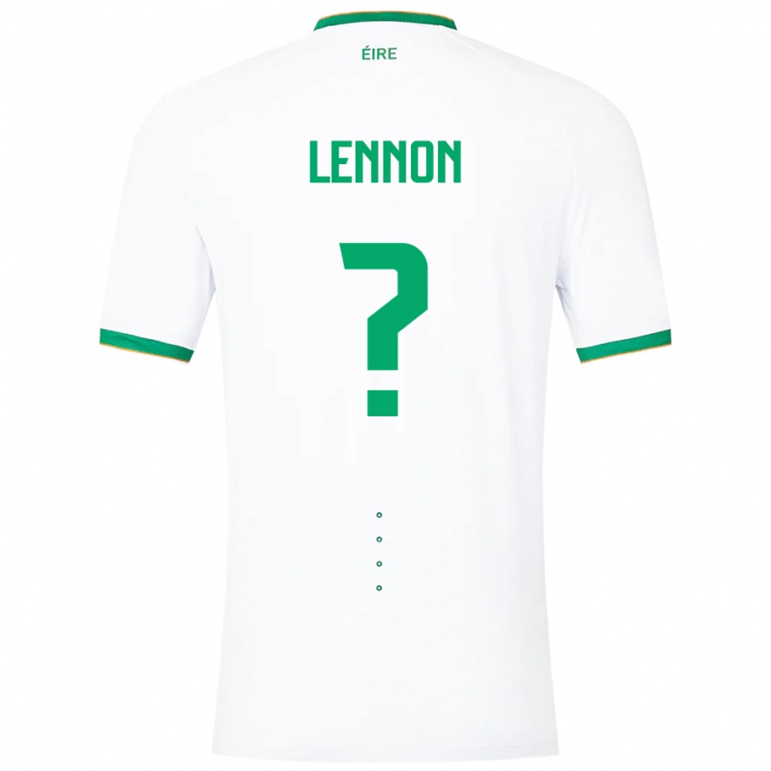 Niño Camiseta Irlanda Adam Lennon #0 Blanco 2ª Equipación 24-26 La Camisa México