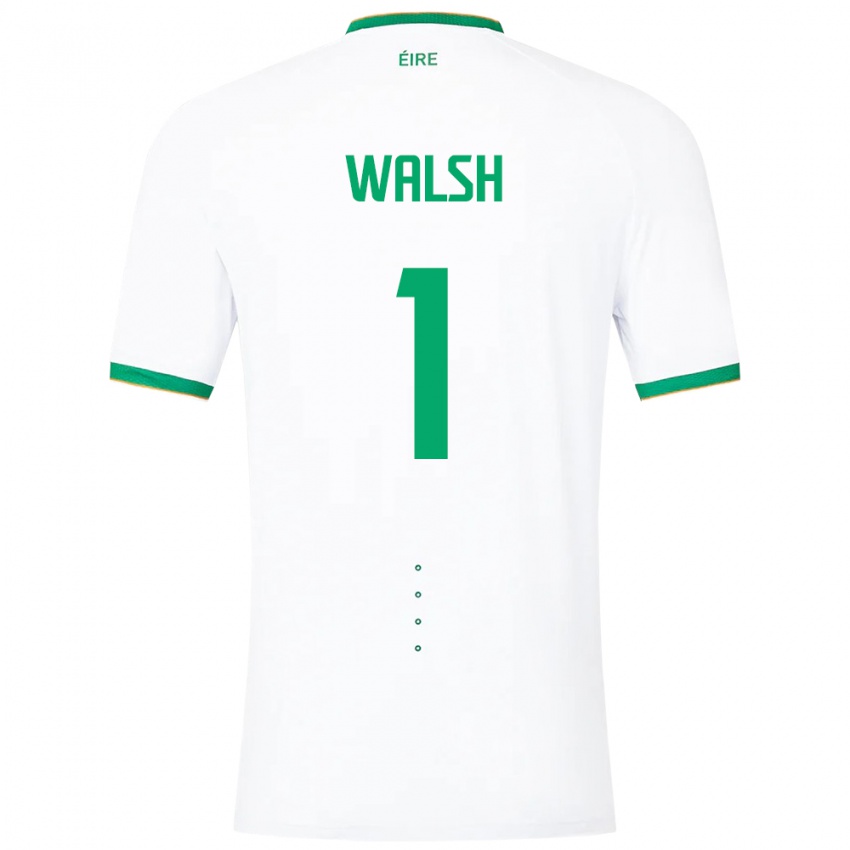 Niño Camiseta Irlanda Conor Walsh #1 Blanco 2ª Equipación 24-26 La Camisa México