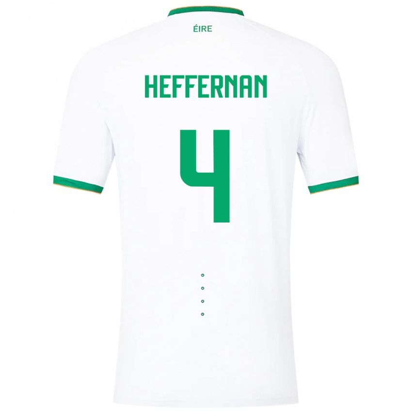 Niño Camiseta Irlanda Cathal Heffernan #4 Blanco 2ª Equipación 24-26 La Camisa México