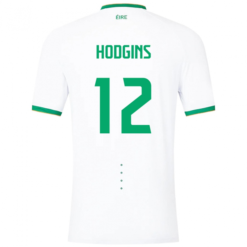 Niño Camiseta Irlanda Gavin Hodgins #12 Blanco 2ª Equipación 24-26 La Camisa México