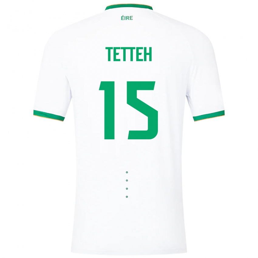 Niño Camiseta Irlanda Gideon Tetteh #15 Blanco 2ª Equipación 24-26 La Camisa México