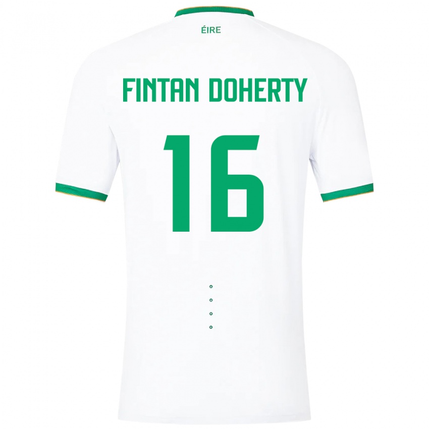 Niño Camiseta Irlanda Fintan Doherty #16 Blanco 2ª Equipación 24-26 La Camisa México