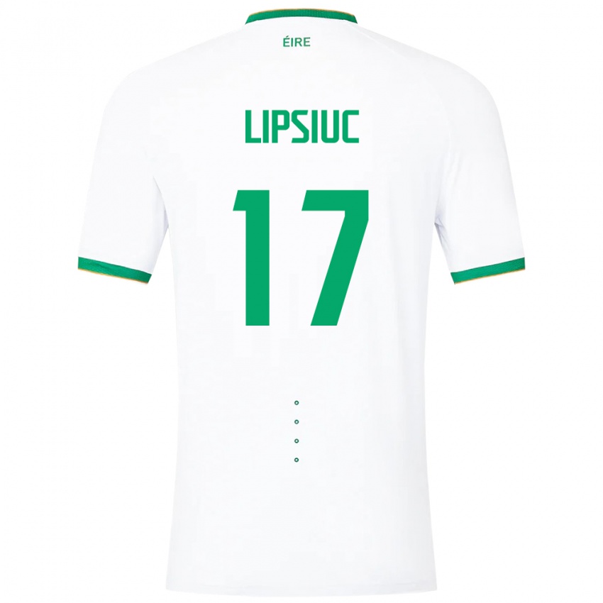 Niño Camiseta Irlanda Darius Lipsiuc #17 Blanco 2ª Equipación 24-26 La Camisa México