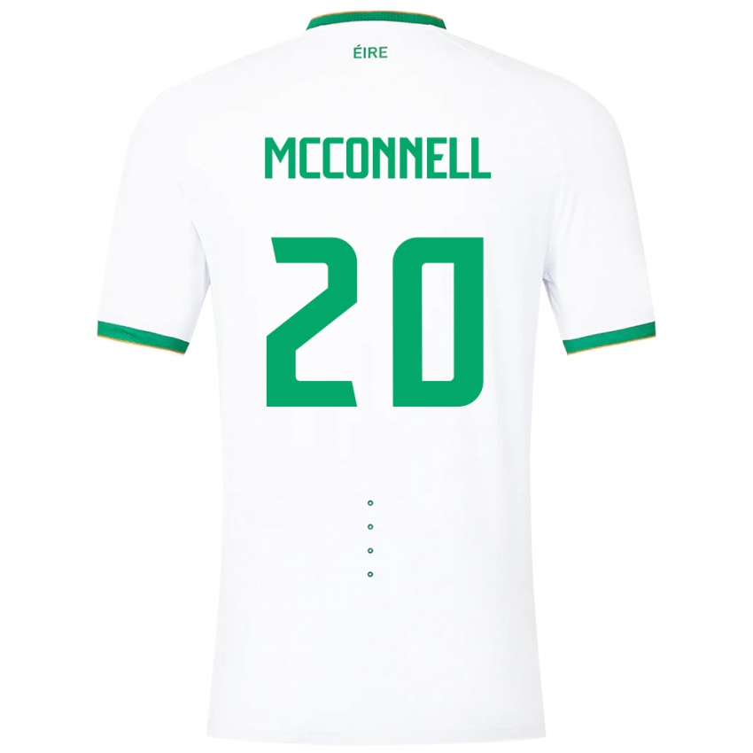 Niño Camiseta Irlanda Glenn Mcconnell #20 Blanco 2ª Equipación 24-26 La Camisa México