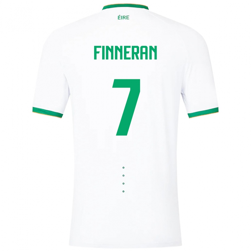 Niño Camiseta Irlanda Rory Finneran #7 Blanco 2ª Equipación 24-26 La Camisa México