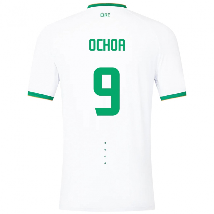 Niño Camiseta Irlanda Aarón Ochoa #9 Blanco 2ª Equipación 24-26 La Camisa México