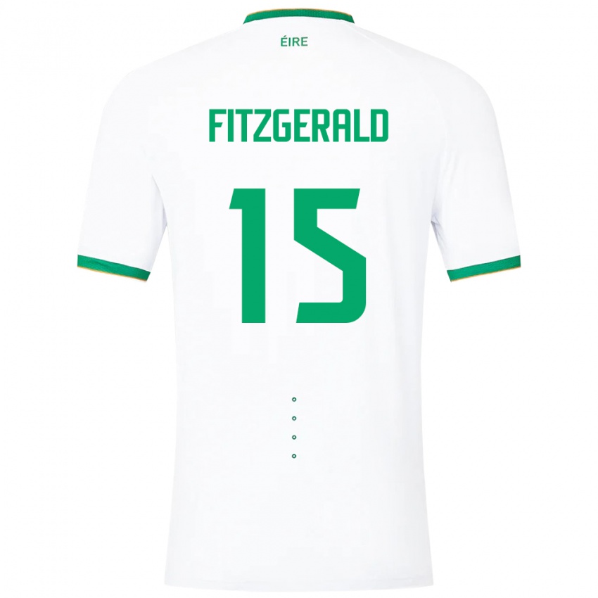 Niño Camiseta Irlanda Kyle Fitzgerald #15 Blanco 2ª Equipación 24-26 La Camisa México