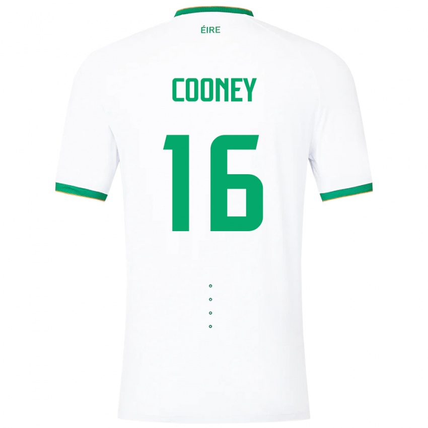 Niño Camiseta Irlanda Oisin Cooney #16 Blanco 2ª Equipación 24-26 La Camisa México