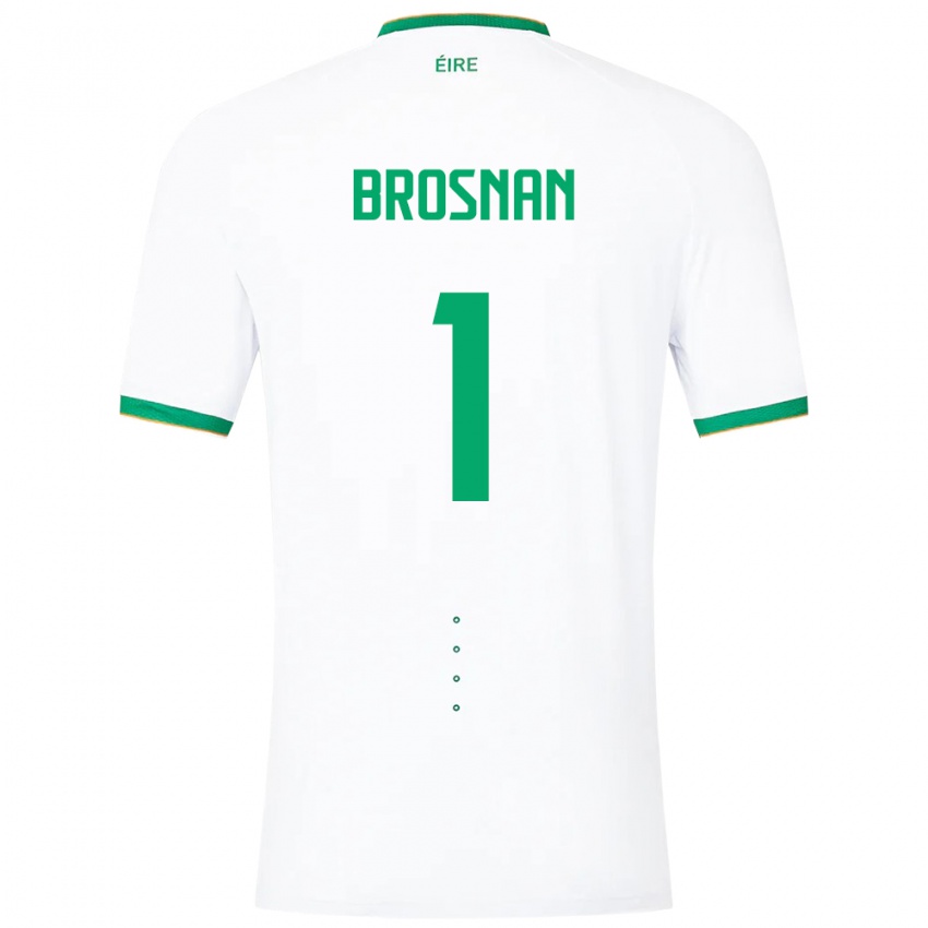 Niño Camiseta Irlanda Courtney Brosnan #1 Blanco 2ª Equipación 24-26 La Camisa México