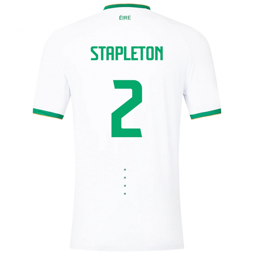 Niño Camiseta Irlanda Jessie Stapleton #2 Blanco 2ª Equipación 24-26 La Camisa México