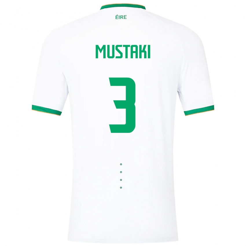 Niño Camiseta Irlanda Chloe Mustaki #3 Blanco 2ª Equipación 24-26 La Camisa México