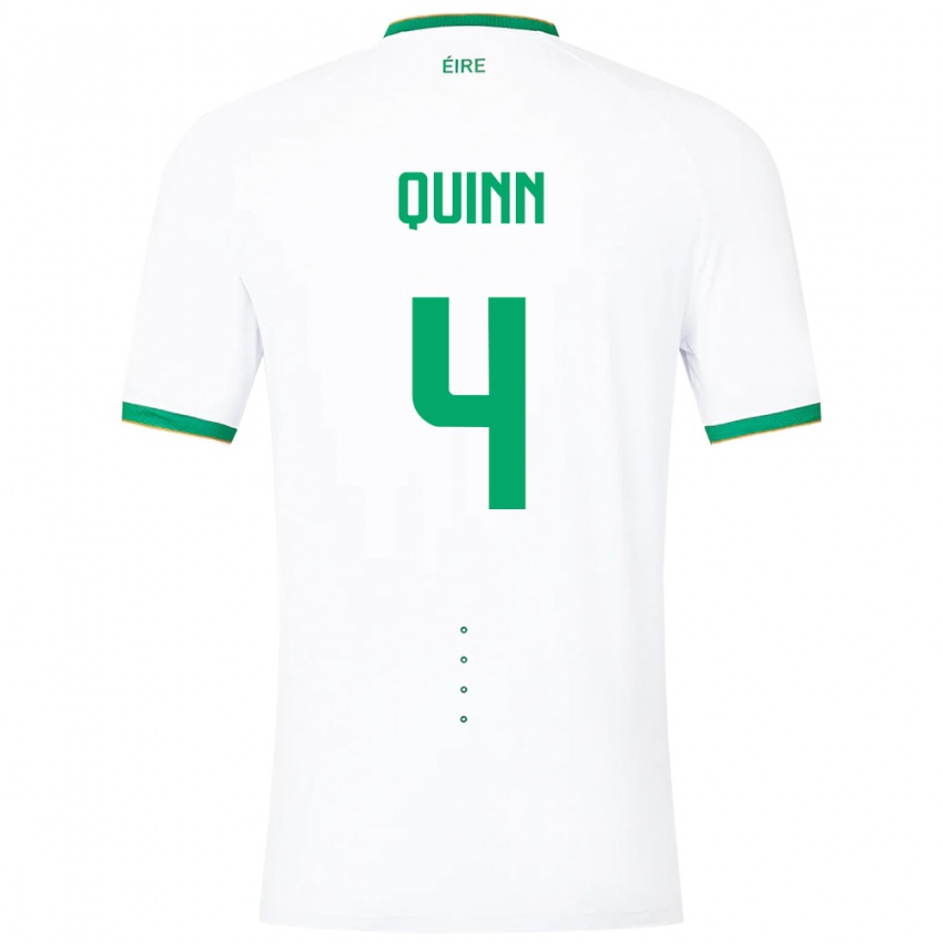 Niño Camiseta Irlanda Louise Quinn #4 Blanco 2ª Equipación 24-26 La Camisa México