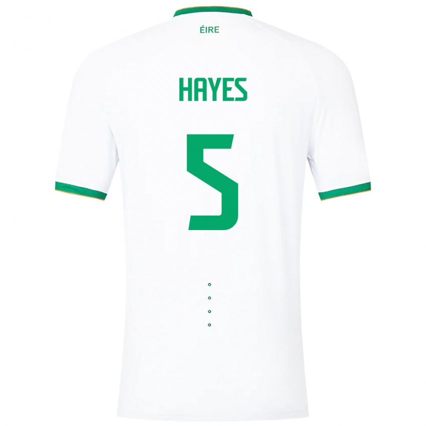 Niño Camiseta Irlanda Caitlin Hayes #5 Blanco 2ª Equipación 24-26 La Camisa México