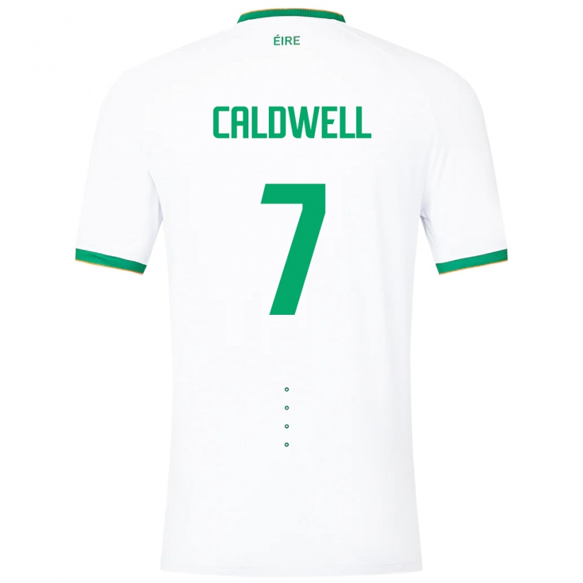 Niño Camiseta Irlanda Diane Caldwell #7 Blanco 2ª Equipación 24-26 La Camisa México