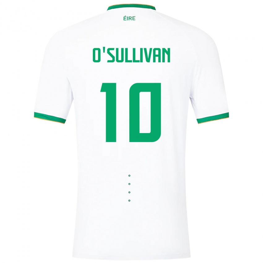 Niño Camiseta Irlanda Denise O'sullivan #10 Blanco 2ª Equipación 24-26 La Camisa México