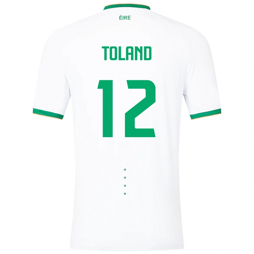 Niño Camiseta Irlanda Tyler Toland #12 Blanco 2ª Equipación 24-26 La Camisa México