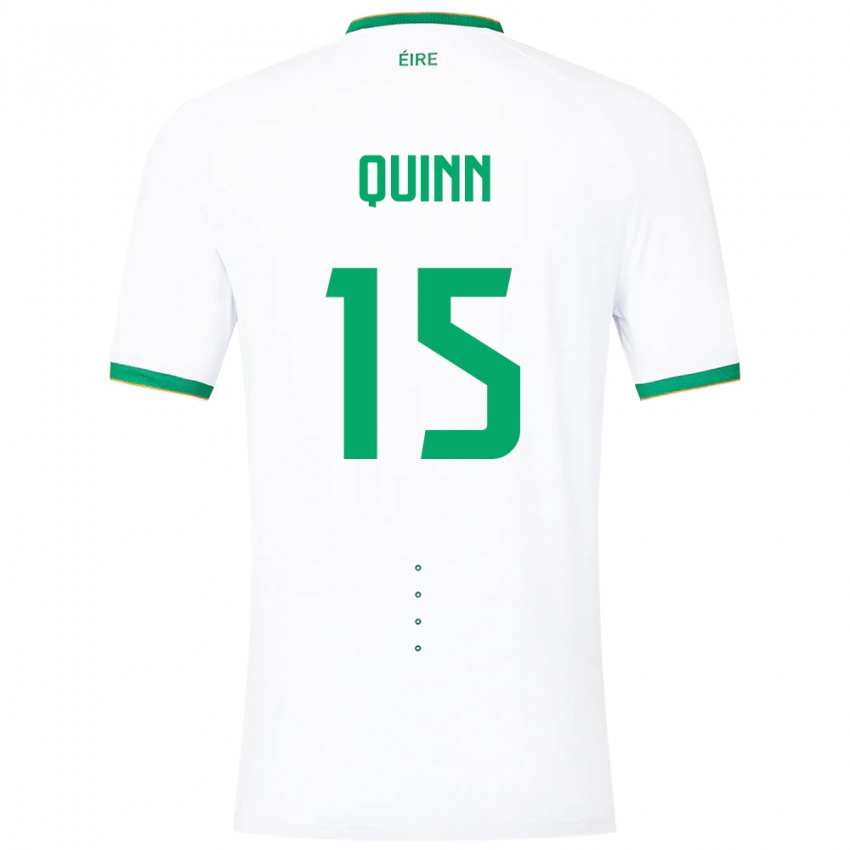 Niño Camiseta Irlanda Lucy Quinn #15 Blanco 2ª Equipación 24-26 La Camisa México