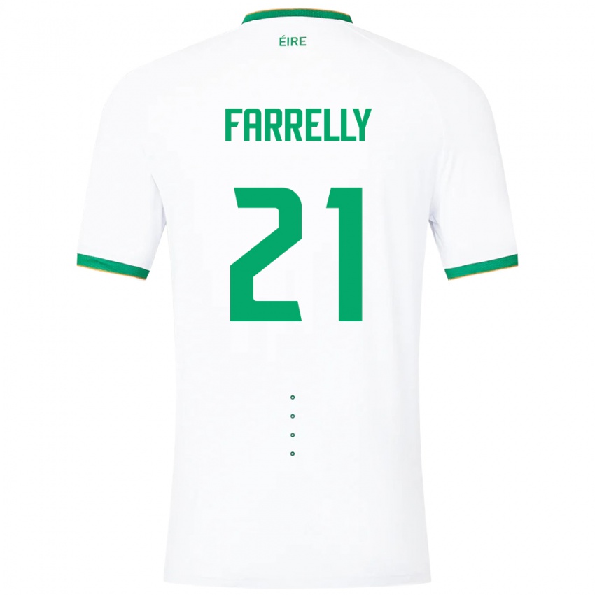 Niño Camiseta Irlanda Sinead Farrelly #21 Blanco 2ª Equipación 24-26 La Camisa México